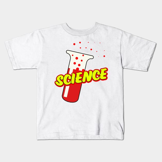 Science Chemistry flask Kids T-Shirt by nickemporium1